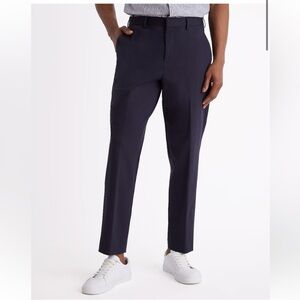 🐟Express Men’s Slim Navy Cotton-Blend Knit Dress Pants NWT